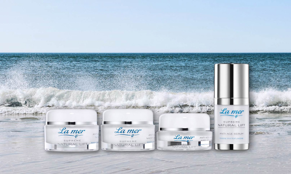 La Mer Supreme Natural Lift Produktserie am Strand